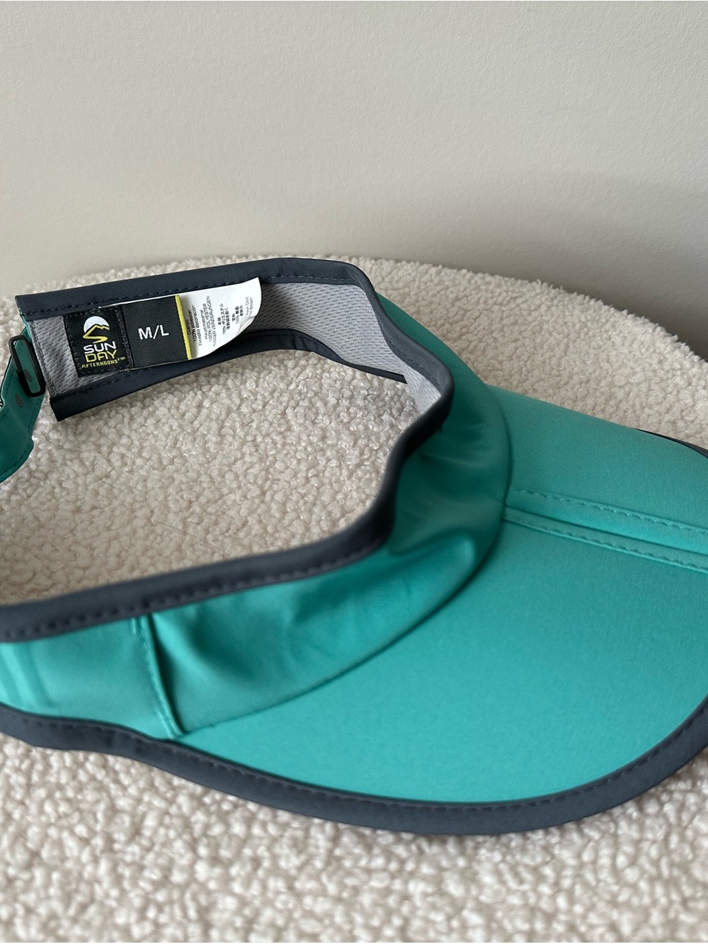 Women's Sunday Afternoons - Teal Sun Visor with Grey Trim